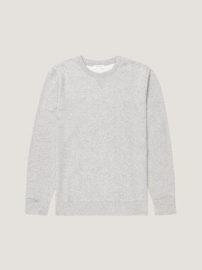 Sunspel Grey Melange Loopback Crewneck Sweatshirt